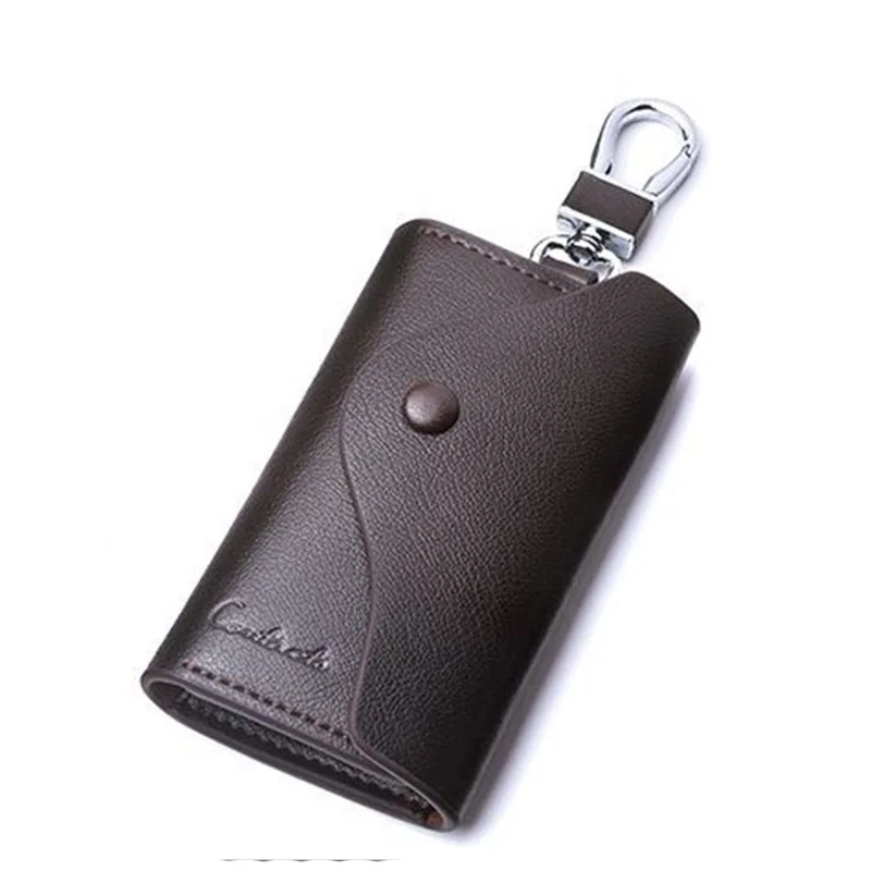 New Fashion Korean Version Black Angel Fashion Portable Key Bag Men's Genuine Leather High-end Women Keychains Coin Purse Holder