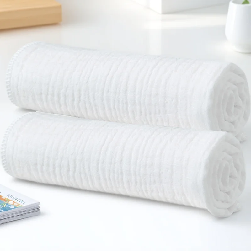 

8pcs Cotton Muslin Diapers For Newborns Reusable Washable Baby Burp Cloths Soft Absorbent Sanitary Pants For Toddler Infant