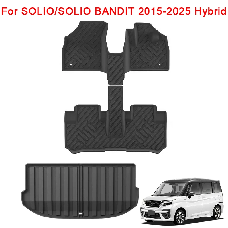 

Car Floor Mats for SOLIO/SOLIO BANDIT 2015 2016 2017 2018 2019 2020 2021 2022 2023 2024 2025 Hybrid Foot Mat Cargo Liner Trunk