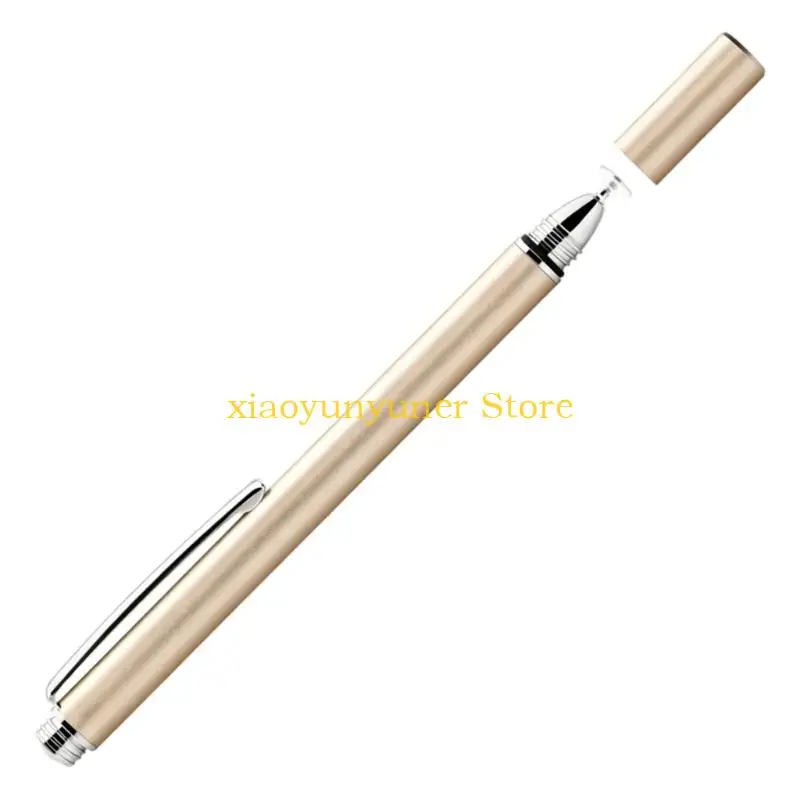 P9JB Capacitive Touch Pen for Phones and Screen Use, Metal Body with Clear Disc Tip and Clip for Writing Sketching Daily
