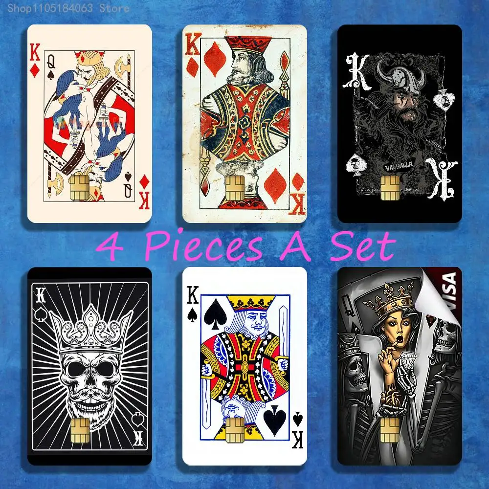 King Poker Stickers Credit Visa Debit Bank Charge Card Bus Metro Waterproof Sticker Decal Decoration