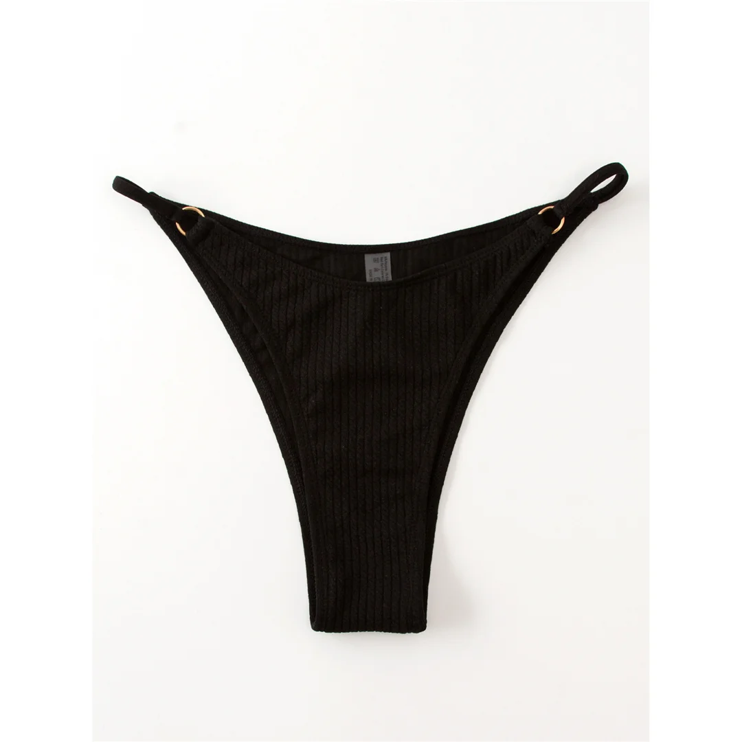 Gerippter Metallring-Bikini, zweiteiliger Damen-Badeanzug, Damen-Badebekleidung, hoch geschnittene Beine, gepolsterter Badeanzug, Badeanzug, Schwimmkleidung V7120 – Detail 15