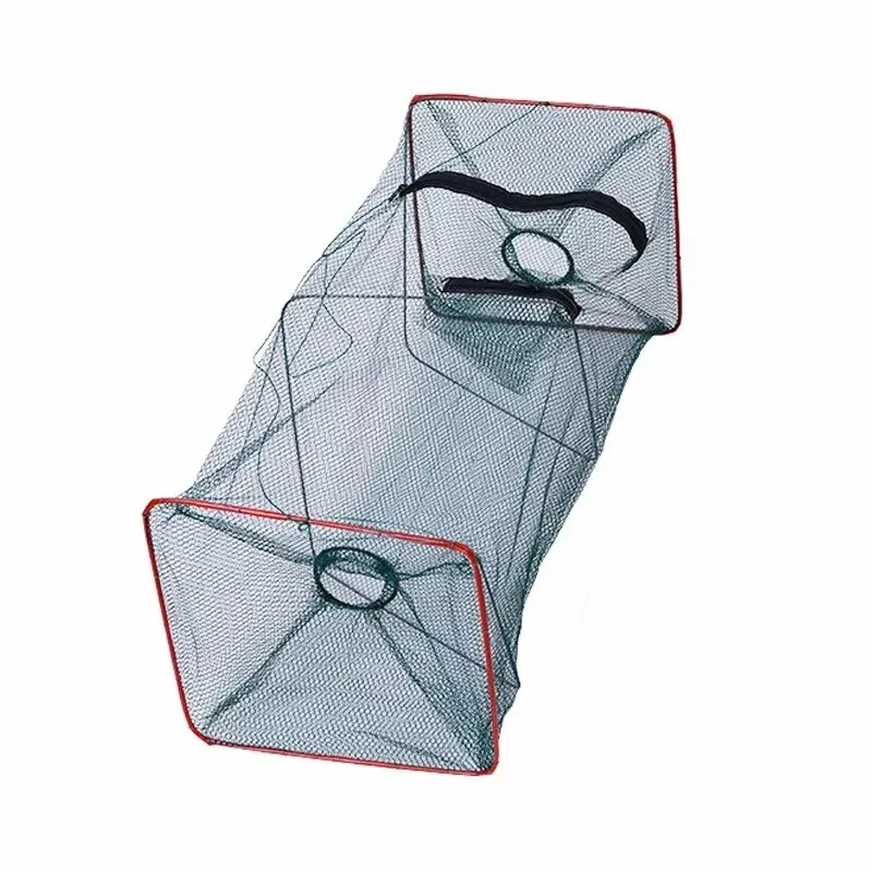 Collapsible Nylon Mesh Fish Cage Cast Net Fine Trap for Crab Shrimp Crayfish Outdoor Fishing Tackle