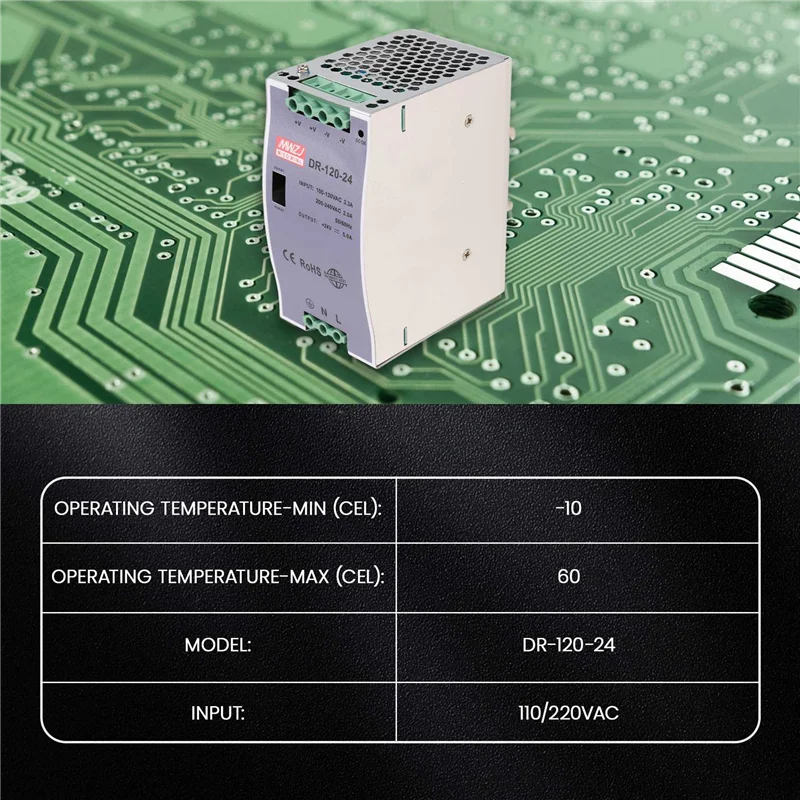 

A92P DR-120-24 120W Industrial Grade Rail Power Supply 24V5A Switching Power Supply Rail Mounting Switching Power Supply