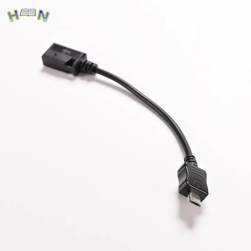 10cm Mini USB Female To Micro USB Male Connector Data Transfer Cable For Phones MP3 MP4 0.1M Black Color