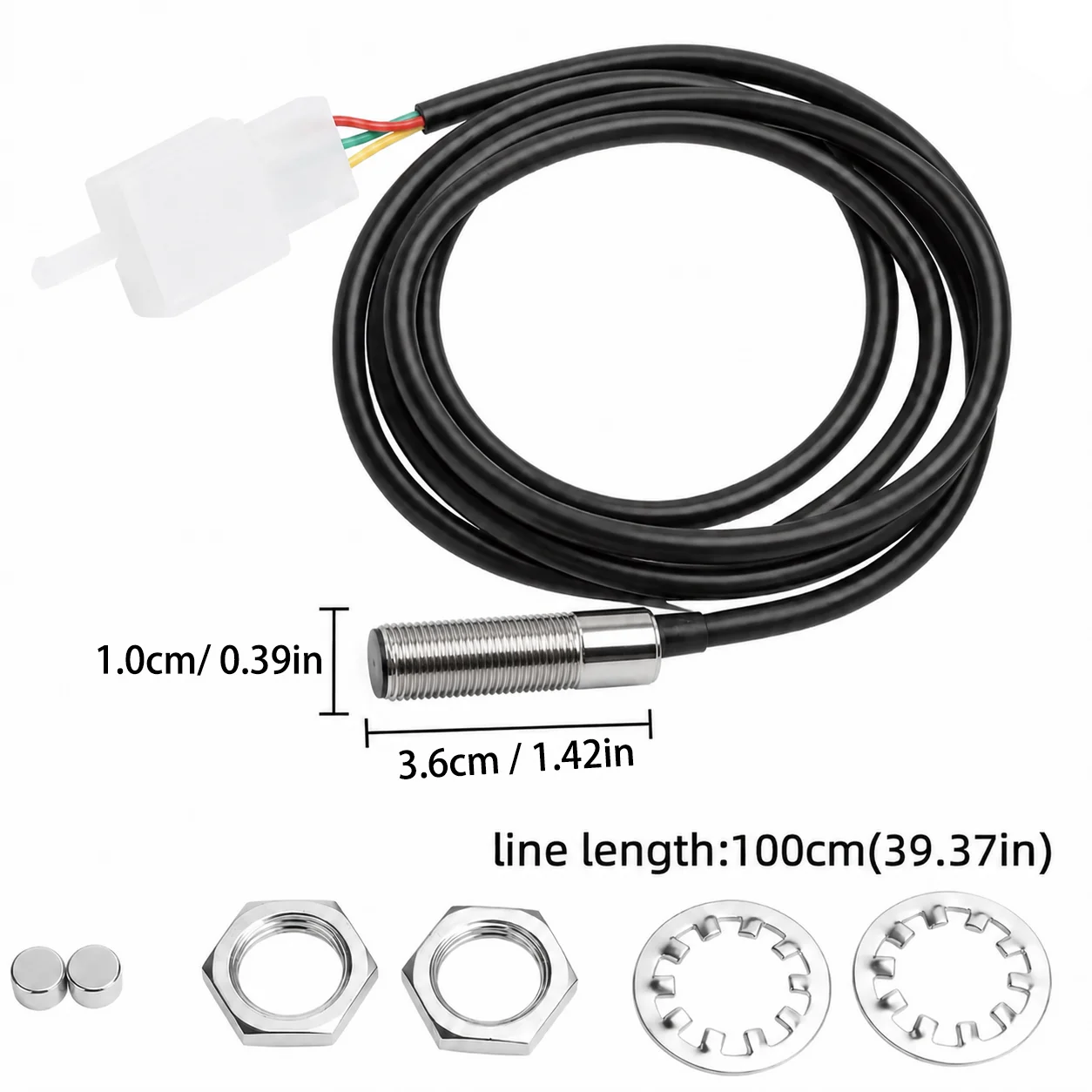 12V Universal Motorcycle Accessories Speedometer Replacement Parts Moto Digital Speed Tachometer Sensor Cable Magnetic Induction