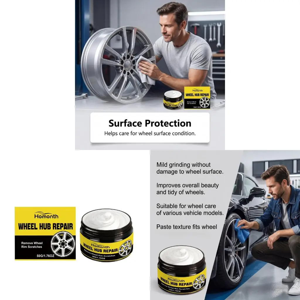 Wheel Appearance Care Cream 50g Tire Coating Paste for Scratch Cover Jobs Use