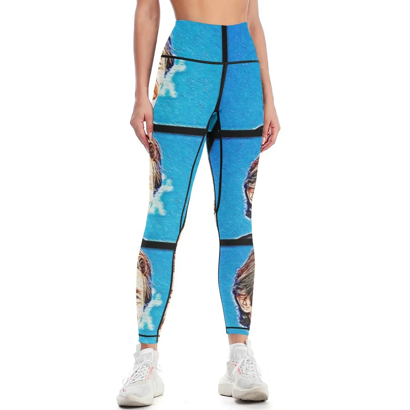 

Willem in blue Leggings legings for fitness sporty woman push up harem pants flared Womens Leggings