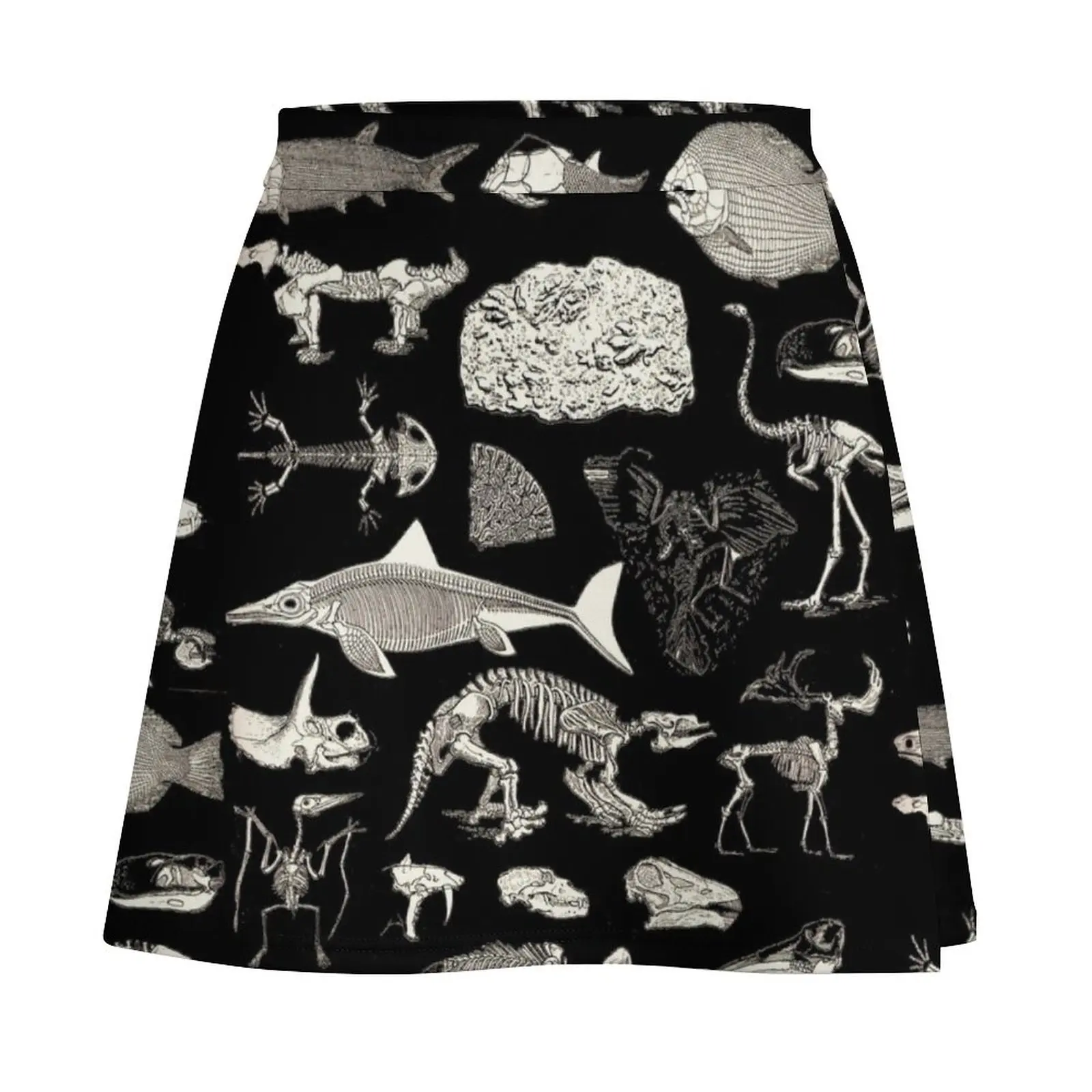 Paleontology Illustration Mini Skirt elegant social women's skirts Women's dress Mini Skirt