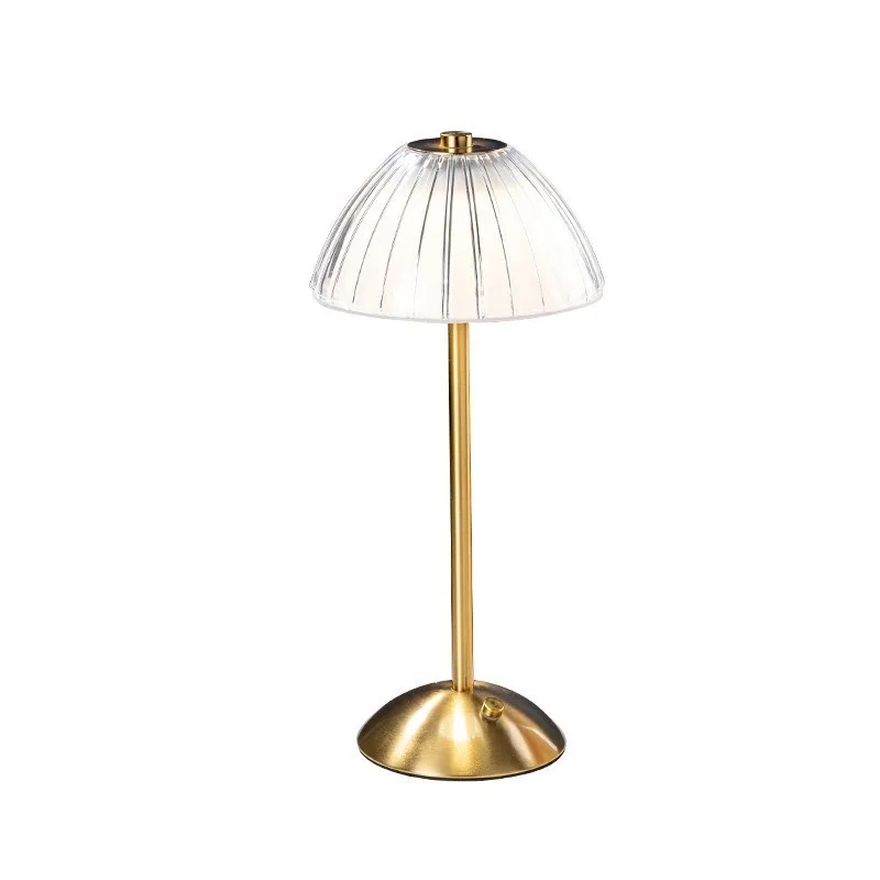 2026 LED Table Lamp Simple Retro Touch Control USB Rechargeable Atmosphere Light for Cafe Bar Desk Decor