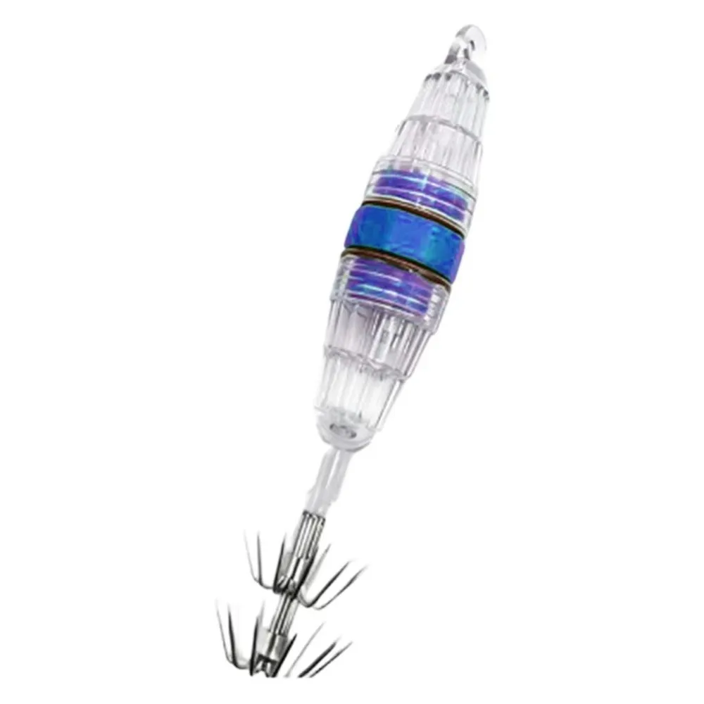 10cm Length LED Fishing Light 8g Weight Built-In LED Squid Fishing Lure Squid Hook Design Bait Light Function