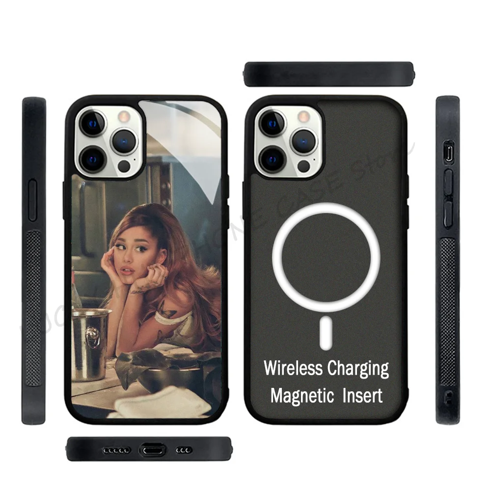 

Singer Phone Case Phone Case Strong Magnetic For IPhone 15 14 13 Pro Max 11 12 Mini A-Ariana G-Grande For Magsafe