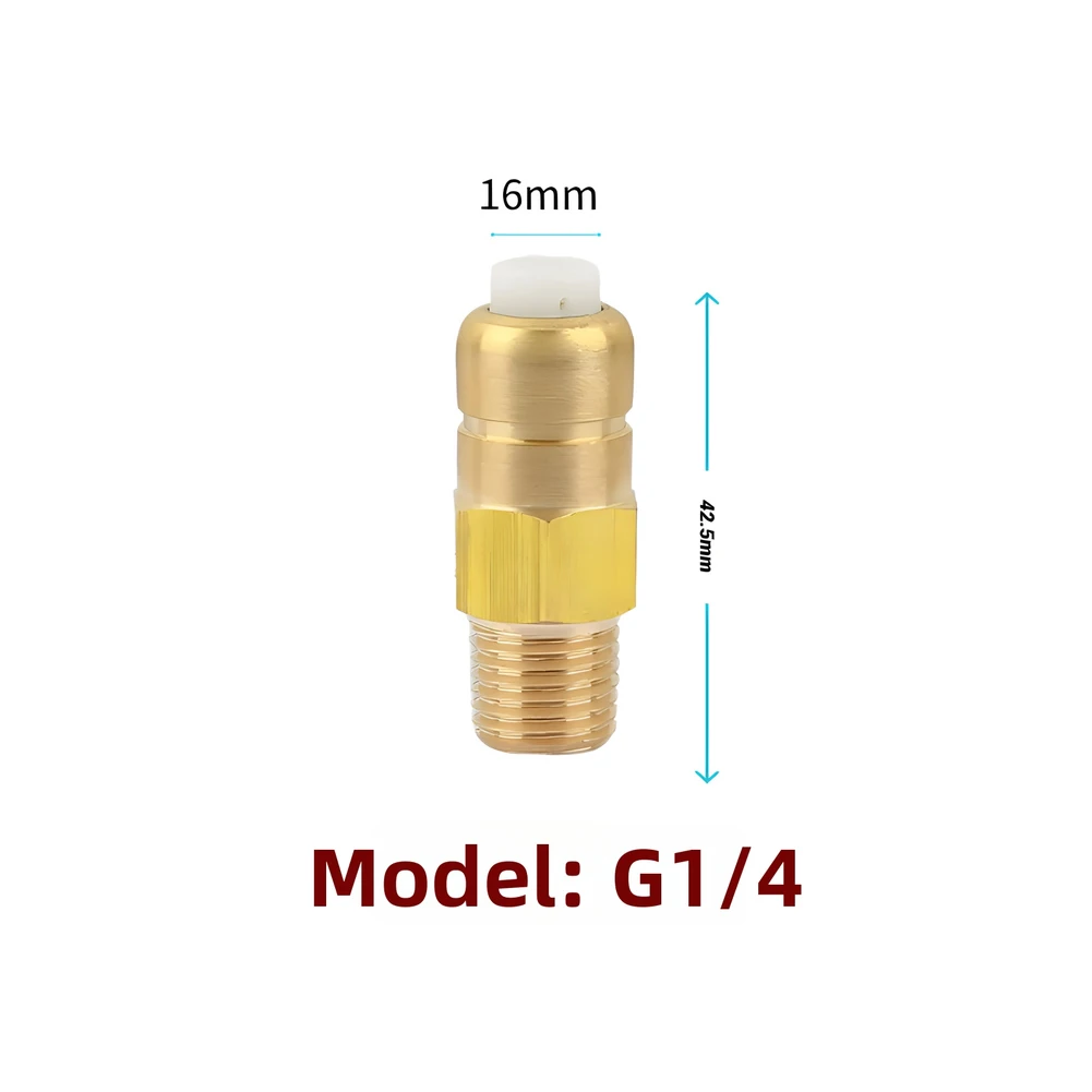 Brass Heat Release Valve Set 2 Pieces for High Pressure Cleaner Pumps Temperature Control at 63C 1/4 G1/4 G3/8 NPT