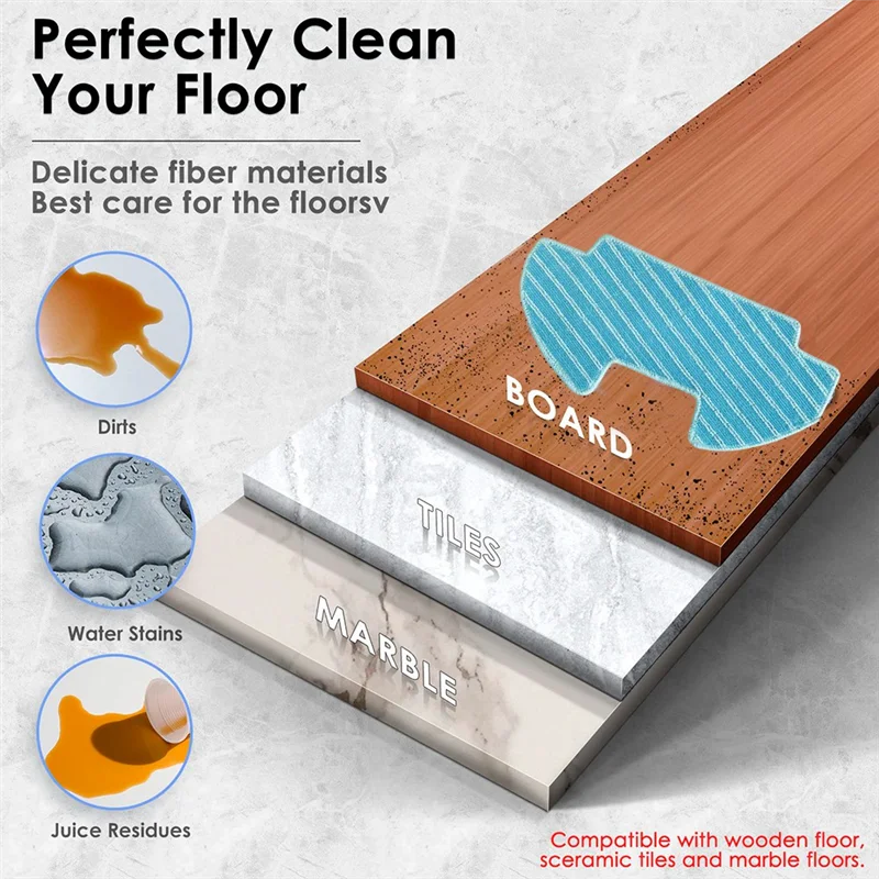 -A89Z 4 шт. накладка для швабры для Samsung Powerbot-E VR05R5050WK, сменный запасной комплект для пылесоса, сверхпрочные аксессуары