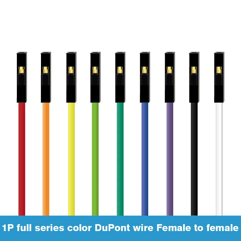 Cable DuPont de silicona súper suave personalizado, 22AWG, multicolor, 1pin, hembra a hembra, 2,54