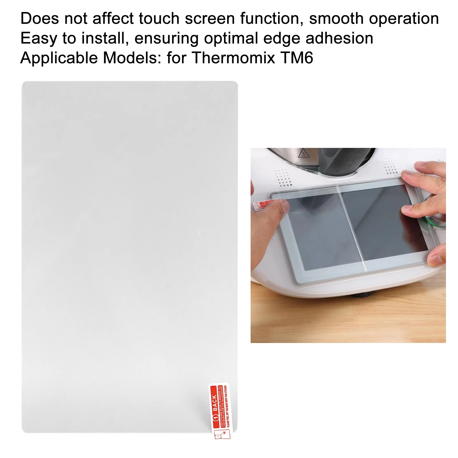 Food Processor Accessory PET Protective Film Food Processor Screen Glass Protector Anti Scratch Replacement for Thermomix TM6