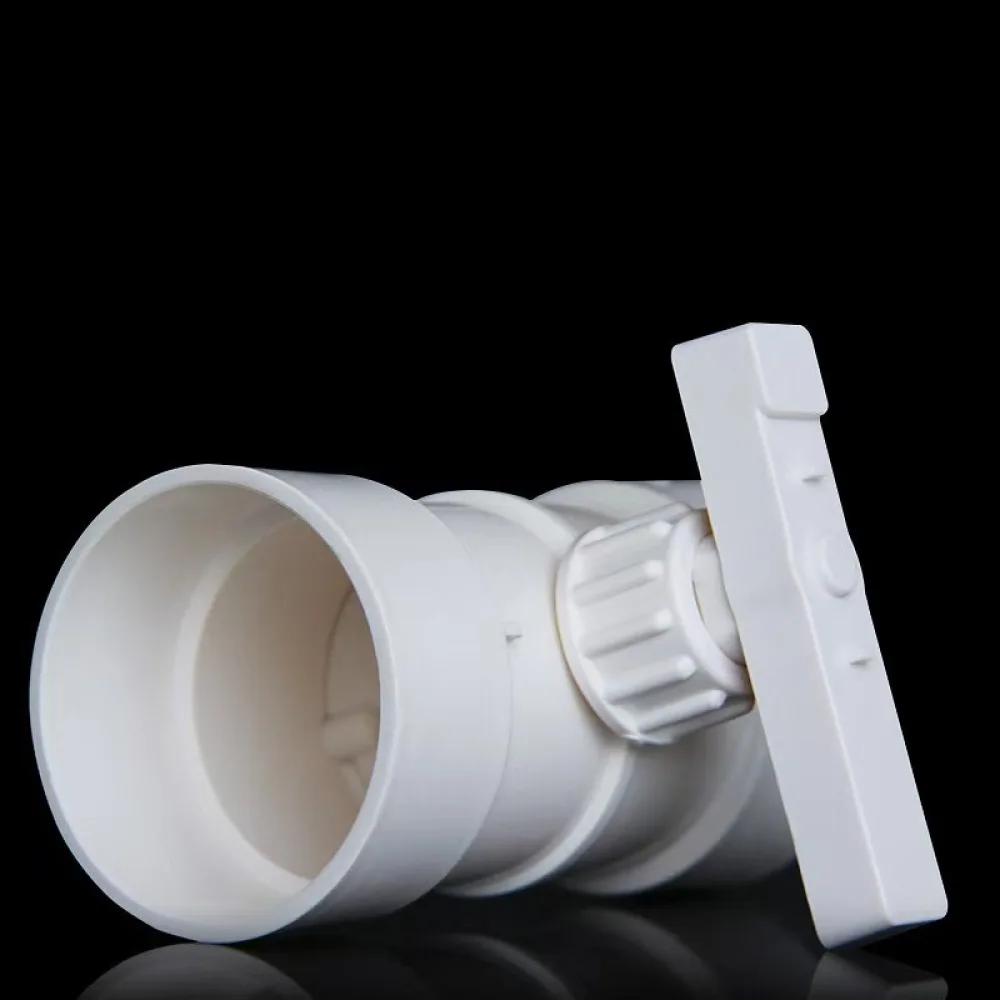 PVC Round Butterfly Valve Manual Flow Regulator Ventilation Pipe Damper Ducting System Industrial Air Flow Switch