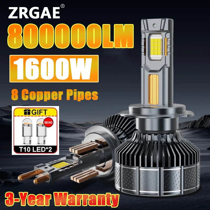 

Светодиодная лампа для автомобильных фар H1 H4 H7 CANBUS LED Tube H11 HB3 HB4 9005 9006 1600 Вт Авто противотуманная фара Hir2 9012 K5C для автомобиля 12 В 24 В 6000 К