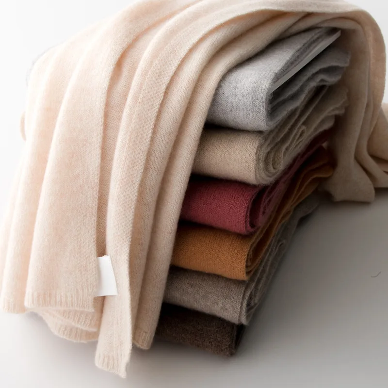 

Новый шарф из чистого кашемира унисекс, чистая осень и зима, длинная шаль, теплый чехол на шею, немецкое ремесло