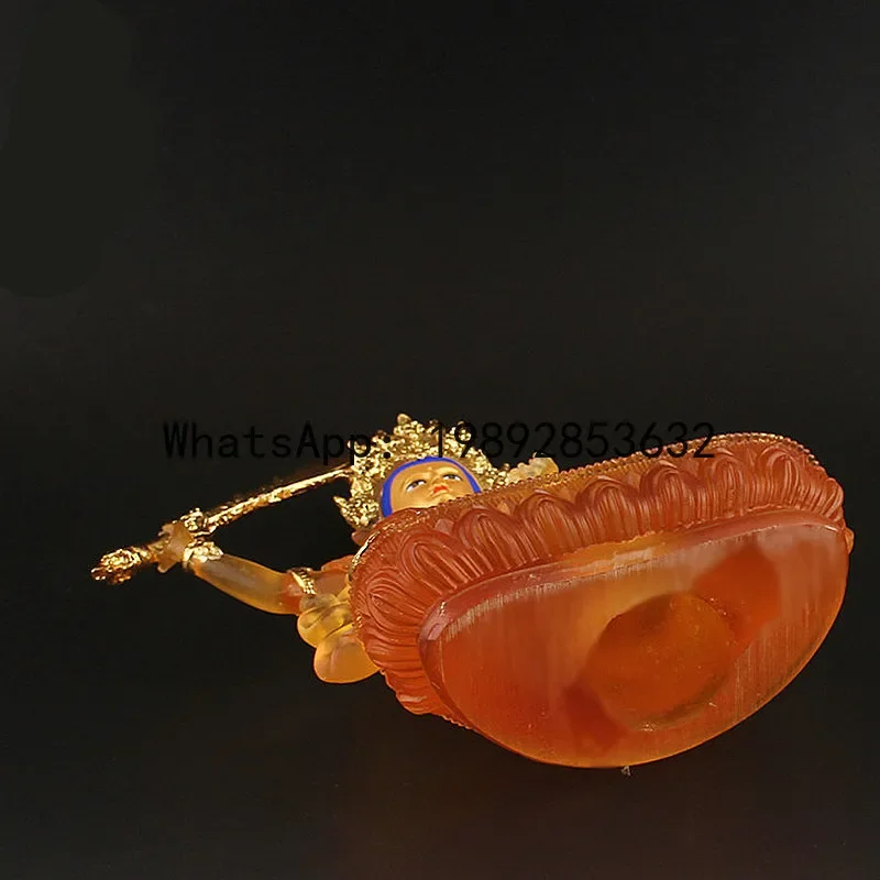 b2323cm Super Big Buddha Statue Quality Resin Gold Plated Auspicious Manjushri Efficacious Talisman Home Decorative Ornament