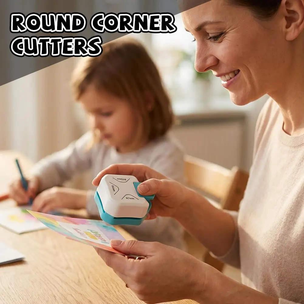Multi-function Corner Rounding Punch Tool 3 Sizes Radius Corner Cutter Portable Paper Corner Trimmer For Card Photo Album Making