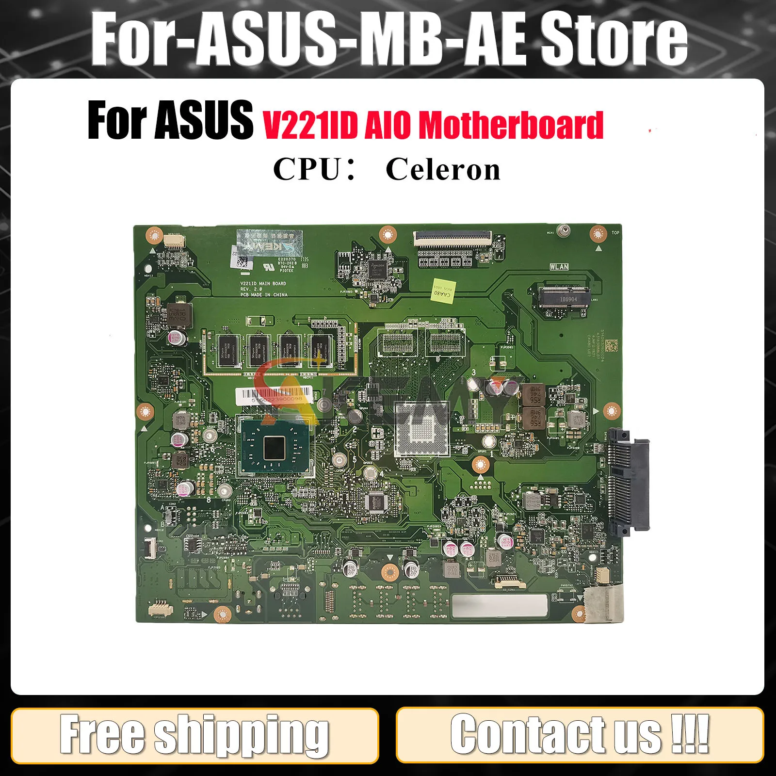 

V221ID Motherboard For ASUS Vivo AiO V221ID V221I V221IC V221IA Mainboard With Celeron CPU 100% tests OK fast shipping stk