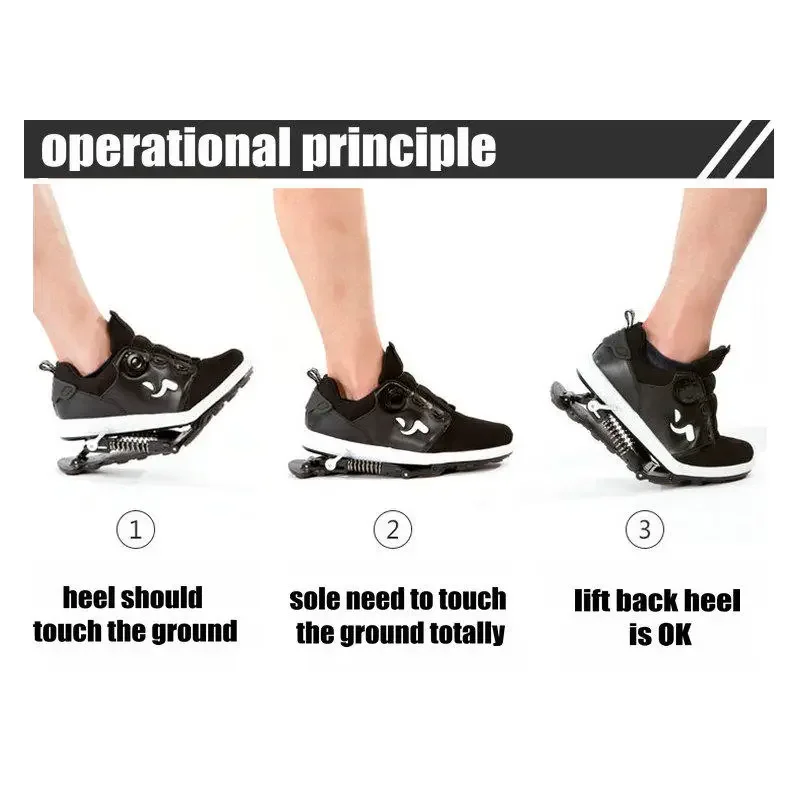 Mechanical Shoes With Steel Spring Wire Shoelace, 2 in 1 Sports Shoes, Shock Absorption Shoes view 5