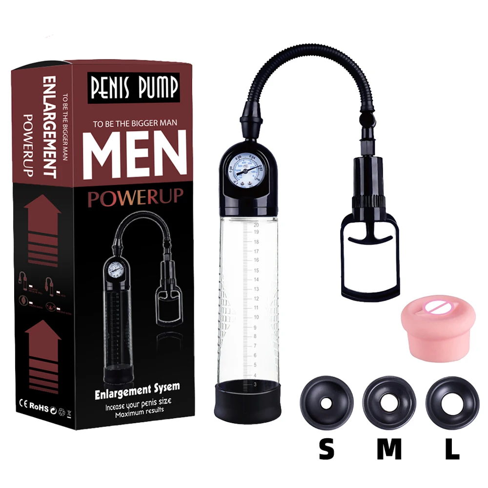 Effective Penis Enlarge Pump Sex Toys For Enhance Men Endurance Growth Bigger Penis Dick Enlargement Pump Cock Pennis Increase