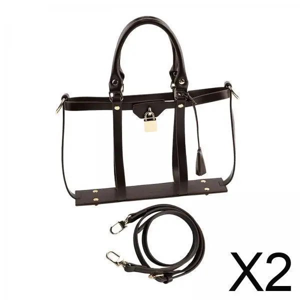 

DIY PU Leather Crossbody Tote Bag Kit Hollow Design Handbag Making Set with Handles for Women Gift and Travel Use