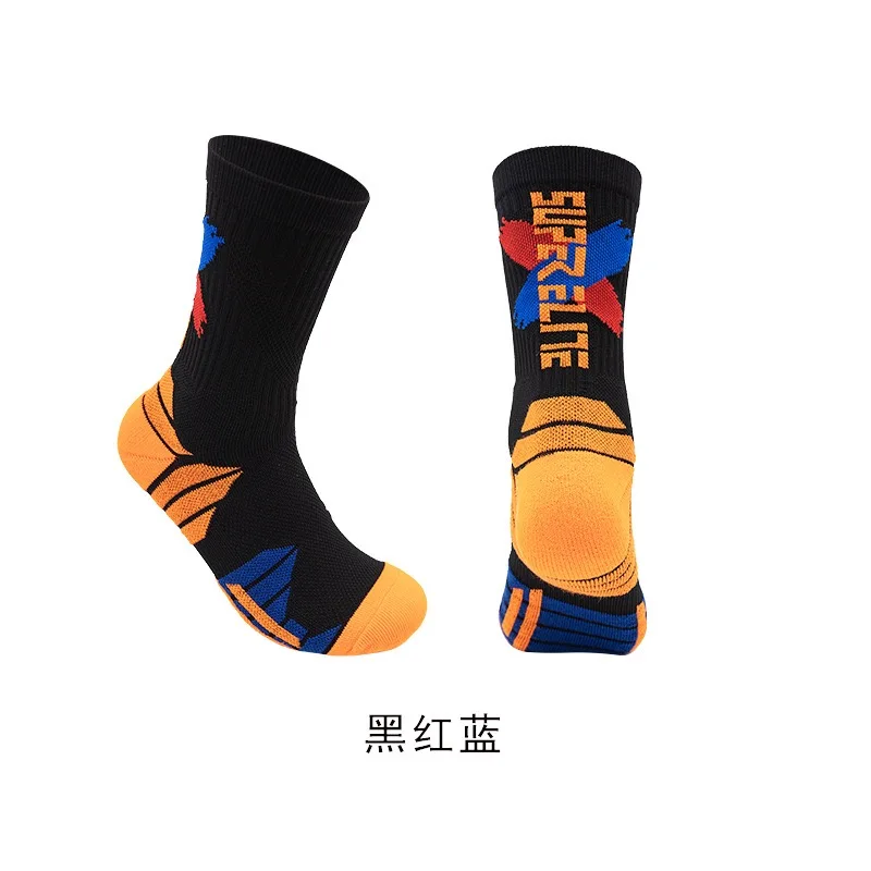 Chaussettes de basket-ball professionnelles pour hommes, fond de serviette épaissi, absorption des chocs, haute marée, sport d'élite, 1 paire