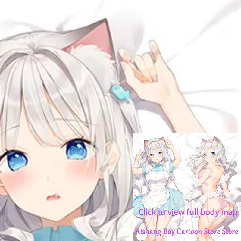

Dakimakura Anime Cat Ears Young Girl Double Sided Print Life-size Body Pillow Decoration