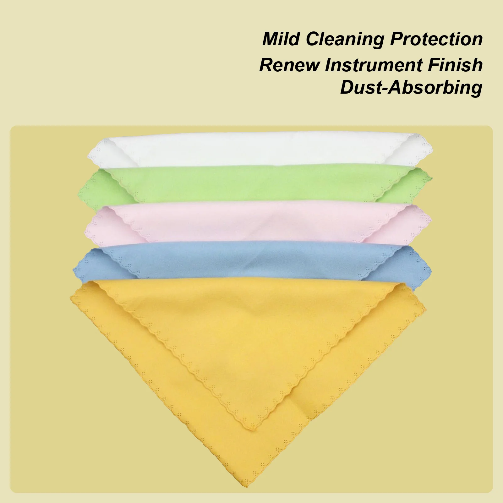 

Microfiber Towels 5 Pieces Instrument Polish Rag Anti Static Polishing Cloth For Piano Violin Guitar Electric Bass Wind