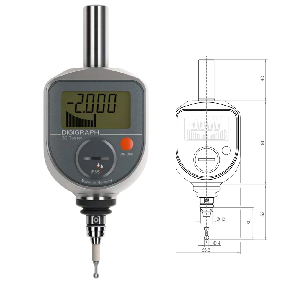 Hot Sale German Mahr Digital 3D Edge Finder LCD Display Measuring Needle Taster106000 Centrimeter