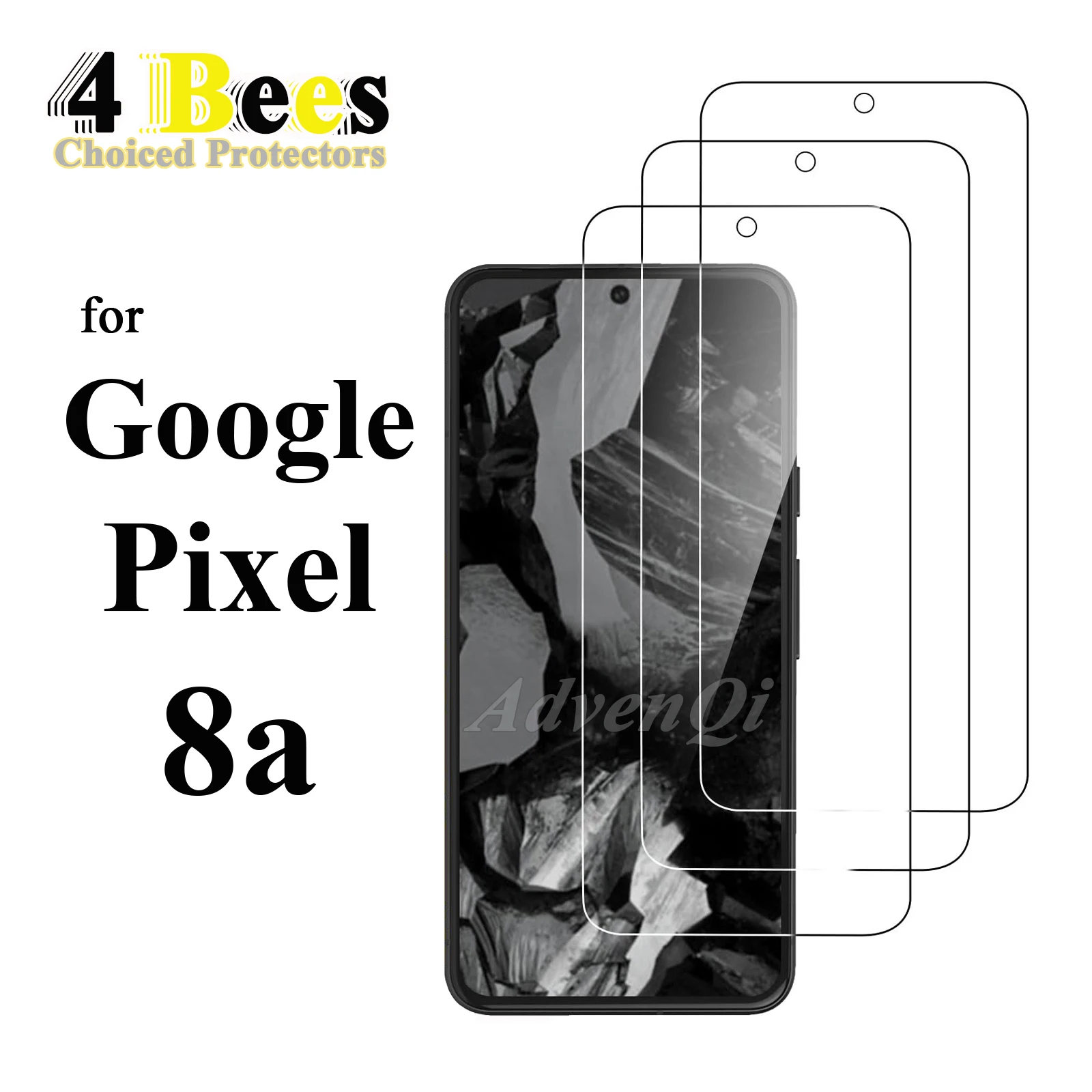 1–4 Stück gehärtetes Glas für Google Pixel 8a Displayschutzfolie, schützender Mica-Kristall, kratzfest, case-freundlich
