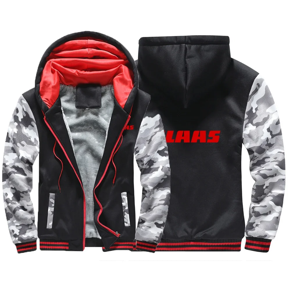 

2023 New Men's CLAAS Printing Winter Thicken Fashion Zipper Jacket Cotton Warm Padded Comfortable Sweatshirt Casual Hoodie Coat