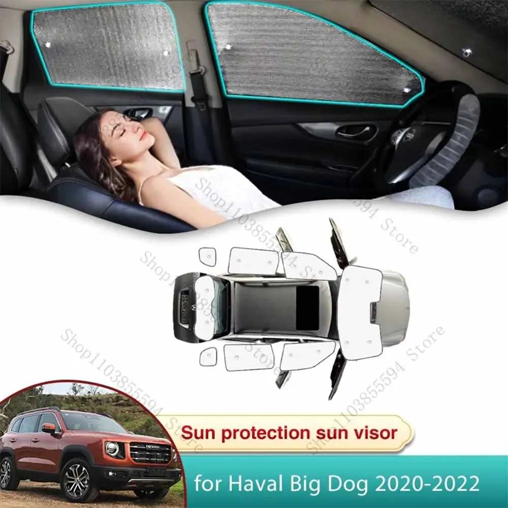 

Full Car Sun Shade for Haval Big Dog 2020 2021 2022 Accessories Sunshade Windshield Side Window Privacy Shading Parts Anti-UV