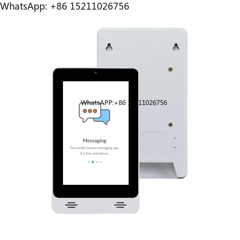 2026 Portworld 8 Inches Wall-Mounted Debian 11 OS Portrait Retail Touch Screen Display with Front Speakers