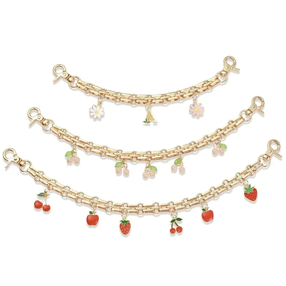 

Fashion 3 Styles Bag Chain Replacement Strawberry Handbag Straps Metal Portable Extension Chain Pendant Decoration