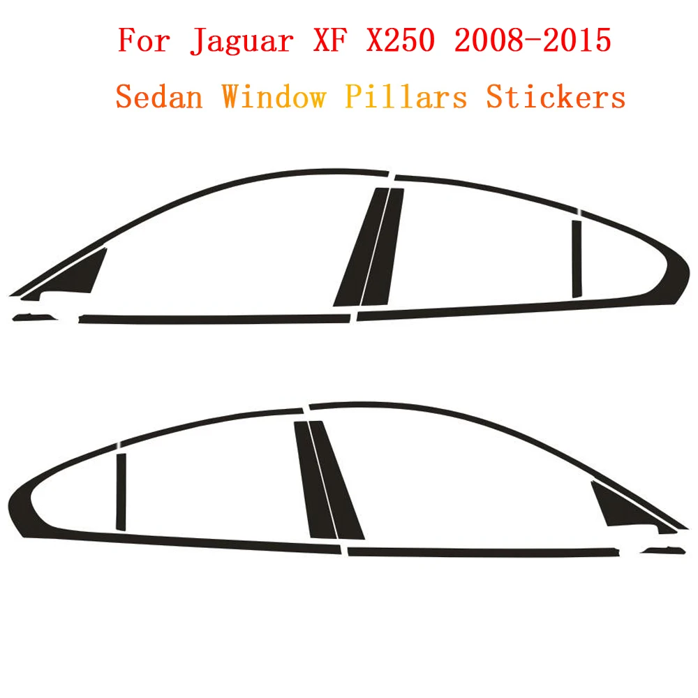 

Наклейки для стекол и АБС-стойки (C/D-стойки) Jaguar XF X250 2008-2015, глянцевые черные, для удаления хромированных элементов, глянцевые черные наклейки.