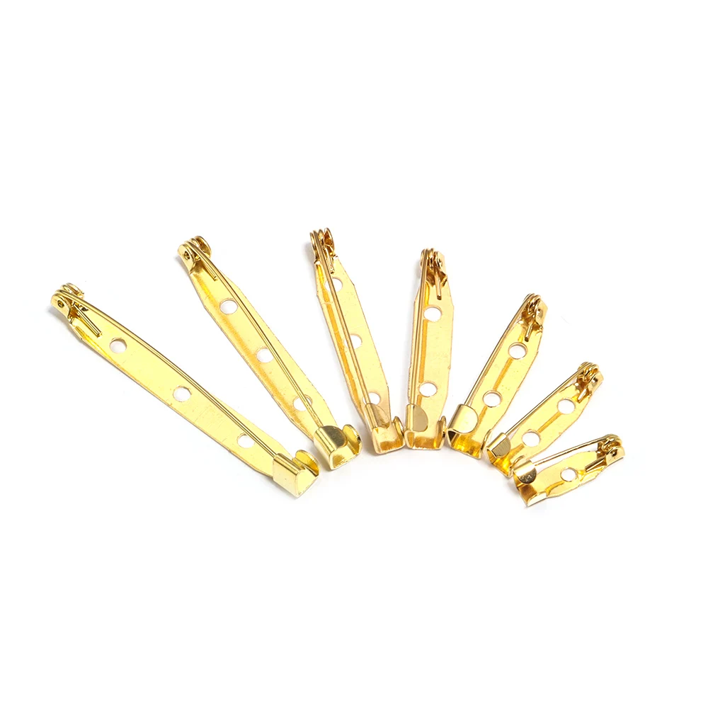 30/50 Stück 15 20 25 30 35 40mm Metall-Broschenclips Sicherheitsnadeln Broschen-Basen Rohlinge für DIY Schmuckherstellung Zubehör – Detail 6
