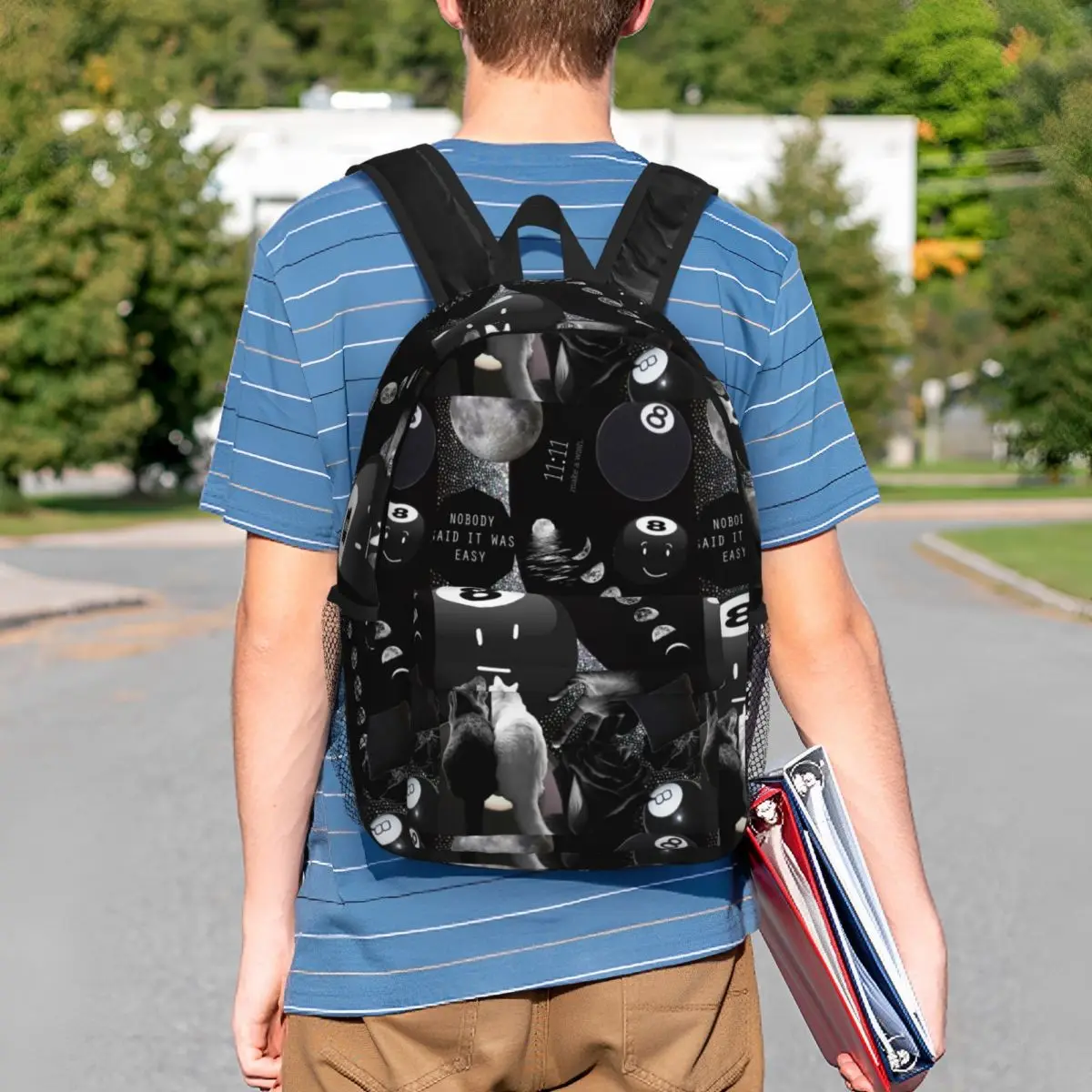 Battle For Dream Island BFDI 8-Ball Backpack Student BookBag Boys Girls School Bag Computer Shoulder Bags