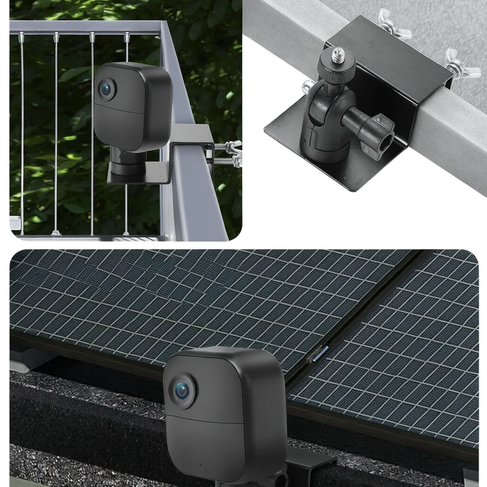 Adjustable Surveillance Camera Gutter Mount Holder For Solar Panel Aluminum Alloy Durable Outdoor Security Device Support Rack