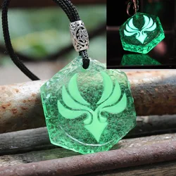 Genshin Impact Necklace GLOW In The DARK 7 Element Pendant Eye Of Original Necklaces Pendant Amulet Gift For Boys men girls