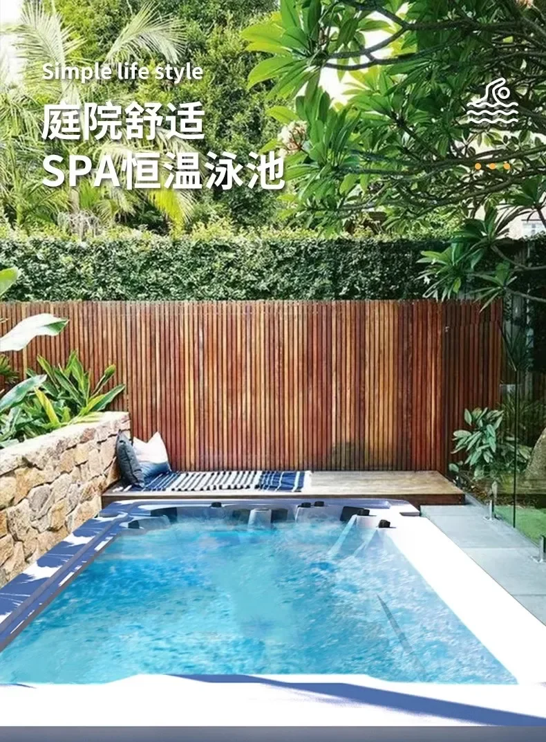 Infinite constant temperature home villa and homestay, acrylic intelligent finished swimming pool, hot spring soaking pool