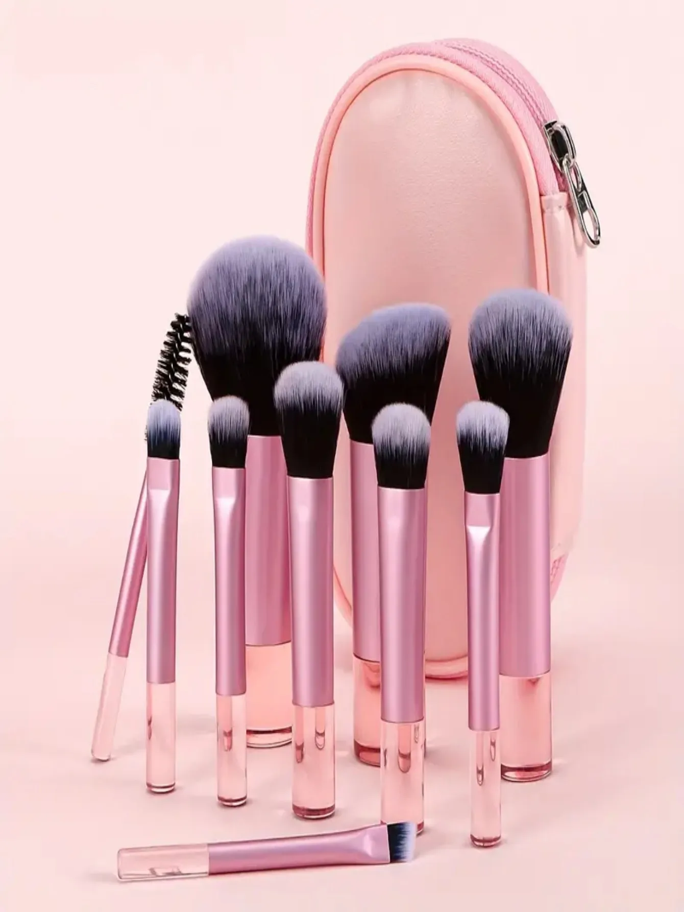 10-Piece Mini Makeup Brush Set with Pouch | Travel-Friendly Professional Kit | Perfect Gift for Students & Beginners