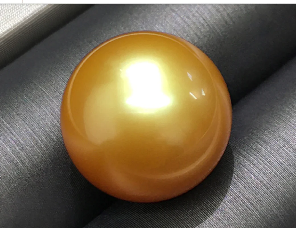 Charming 9-10MM NATÜRLICHE MEER ECHTEM GOLD LOSE PERLE UNGEBOHRT 0886