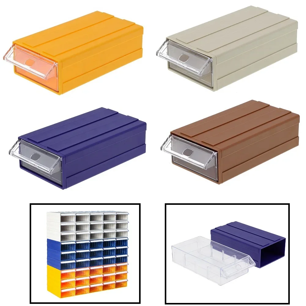 Storage Box 1PC Translucent Plastic Storage Box with Finger Grip Drawers Perfect for Multi purpose Organization