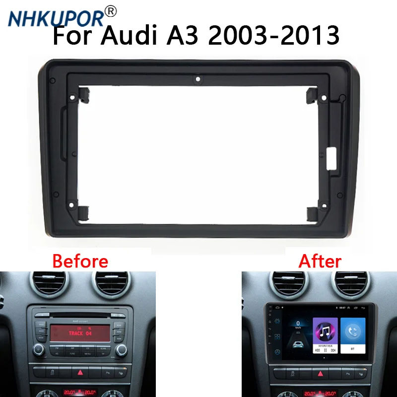 9 inch Car Radio Frame Kit For AUDI A3 2003-2013 Auto Stereo Install Dash Panel Mounting Head Unit Fascia Trim Bezel