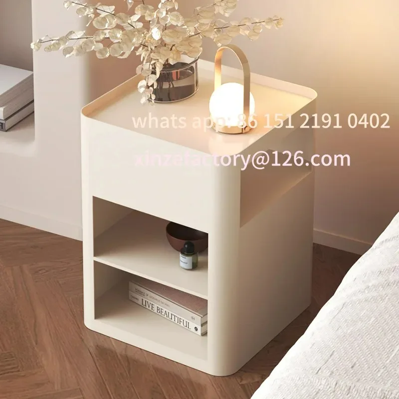 

Customizable simple bedroom wrought iron bedside B & B hotel movable sofa side mini small coffee table small table