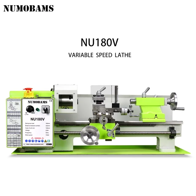 NUMOBAMS NU180V China Factory Direct High-Quality Mini Manual Metal Lathe Machine for Precision Processing